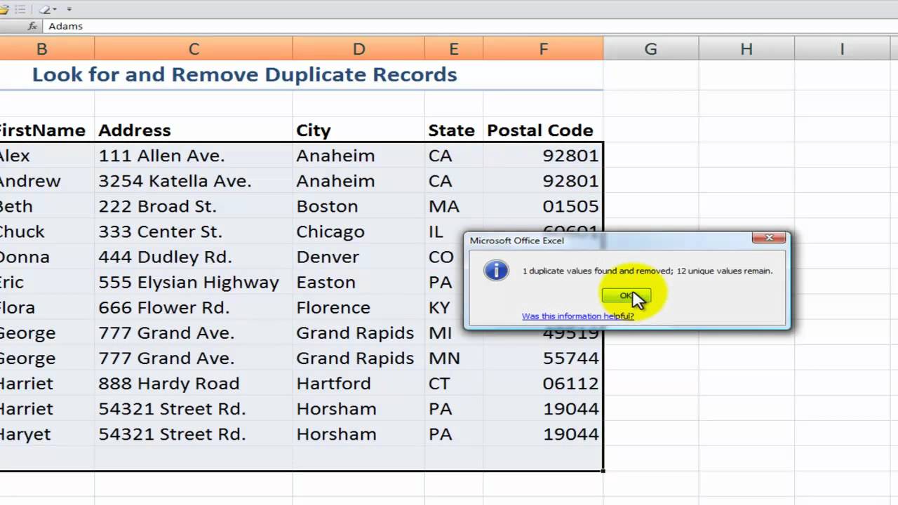 how to find duplicates in excel for mac 2011